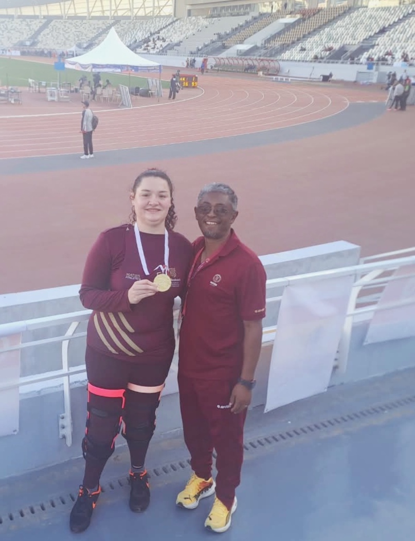Mandilené Hoffmann and Coach Daniel Damon attended the Para-Athletics Grand Prix in Rabat, Morocco from 23- 25 April 2026. Mandilené Hoffmann and Coach Daniel Damon attended the Para-Athletics Grand Prix in Rabat, Morocco from 23- 25 April 2026.